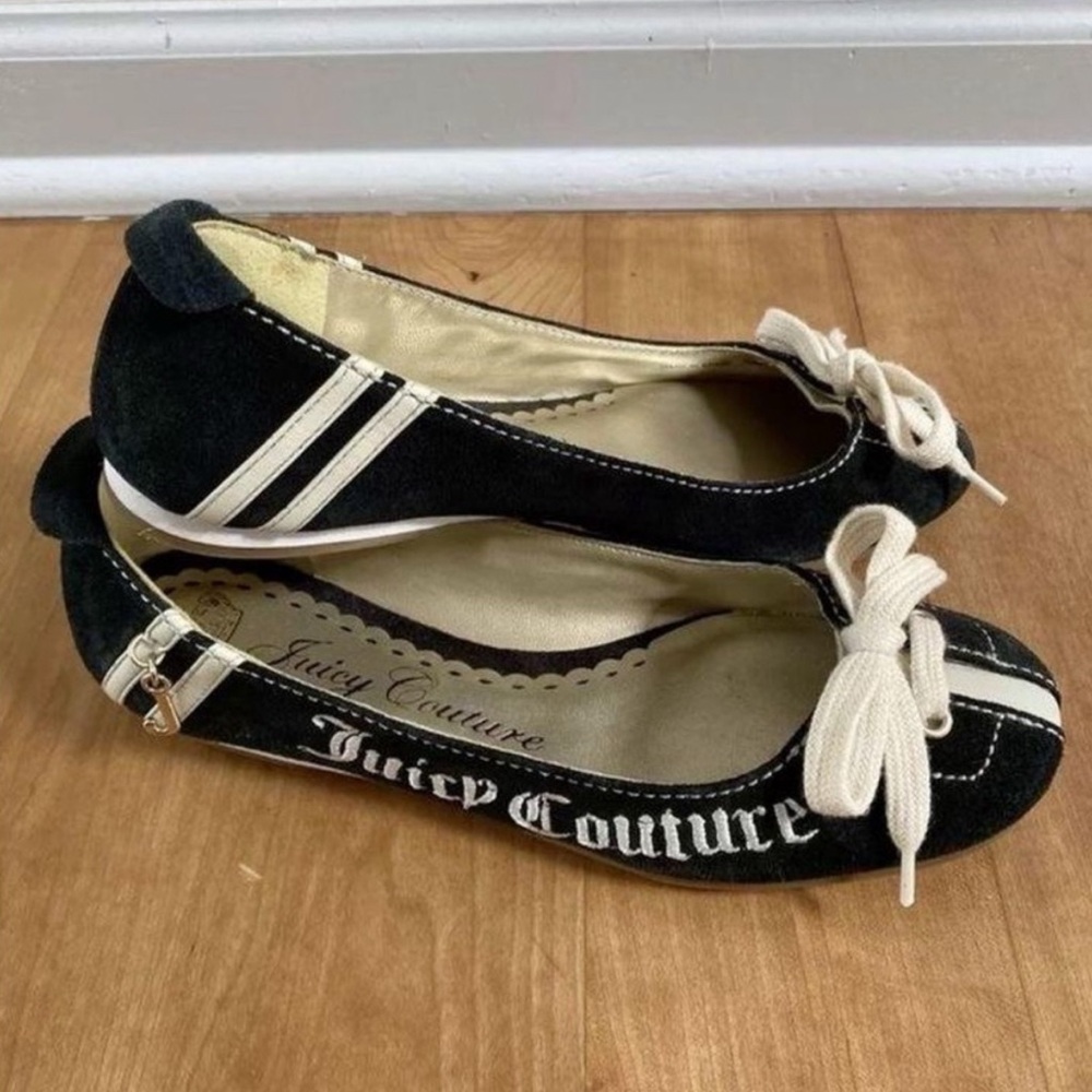 Juicy Couture Black and Cream Flats